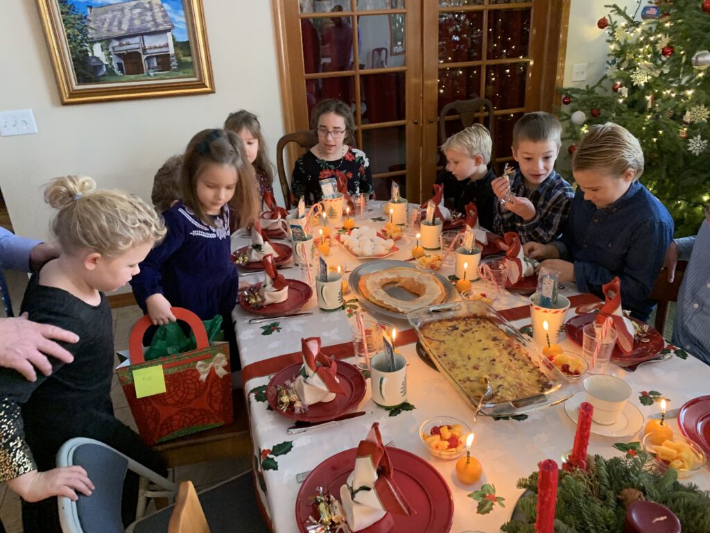 Cousins at a Foucachon Family advent breakfast