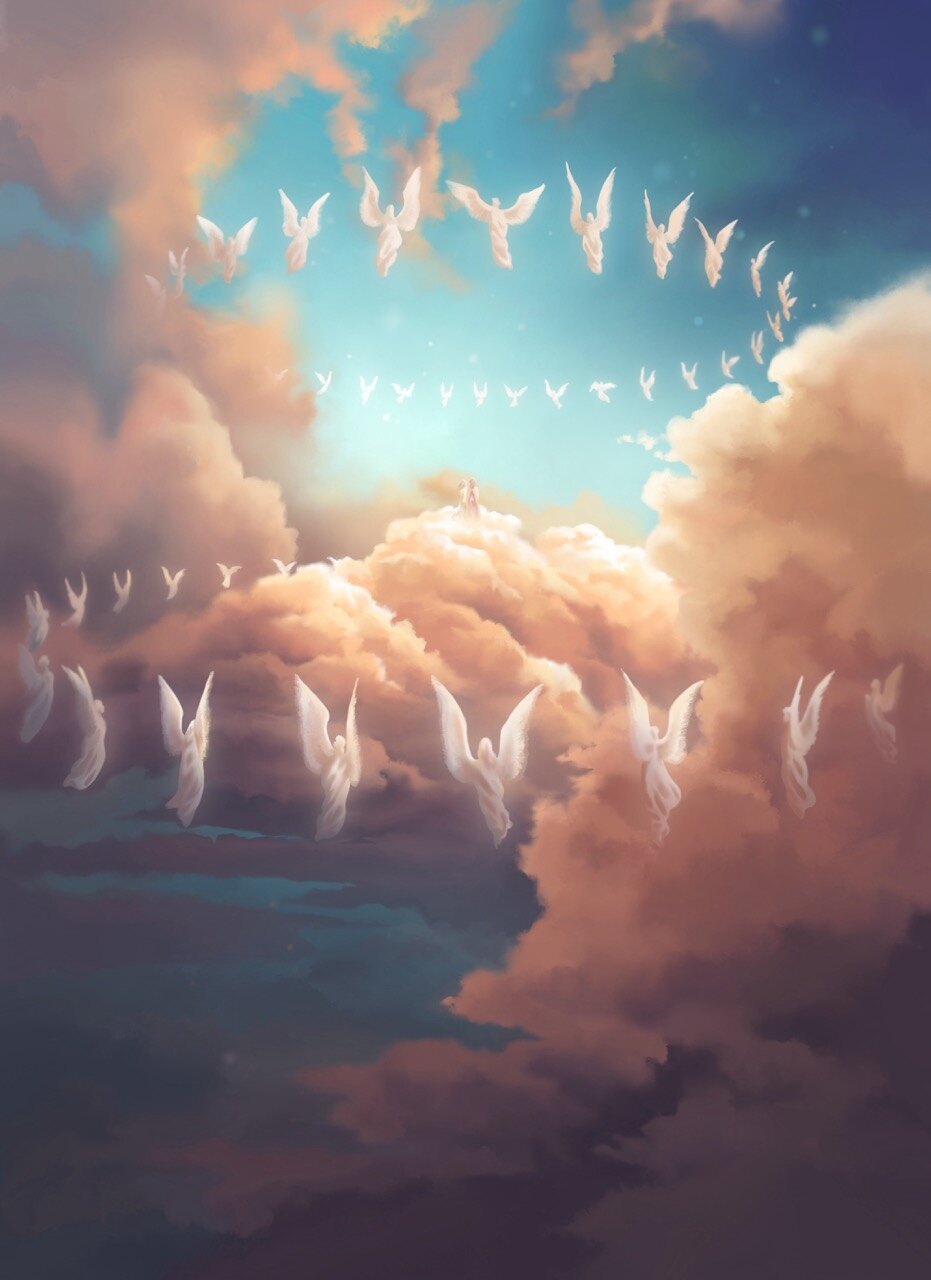 Paradiso: rings of angels in the heavens